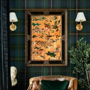 Tapete Equestrian Plaid Grüntöne Mega-Angebot