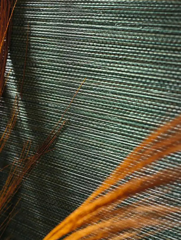 Bestseller Tapete Grasscloth Impression Kieferngrün
