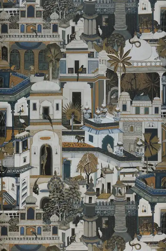 Schneller Versand Tapete Casablanca Khakigrau
