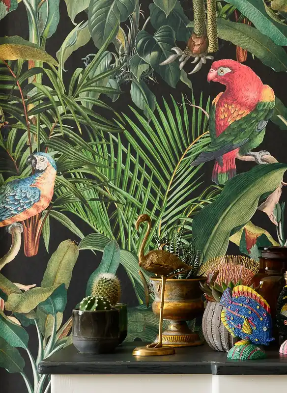 Meistverkauft Wandbild Parrots of Brasil Anthrazit