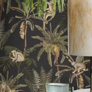 Tapete Greenery Schwarz Bestpreis