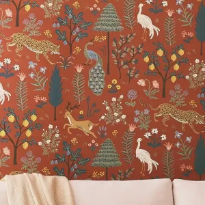 Saisonangebot Tapete Menagerie Kupferbraun