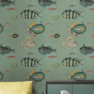 Top-Angebot Wandbild Poissons Schilfgrün