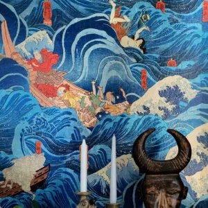 Wandbild The Former Emperor Metallic Blau Preisreduziert