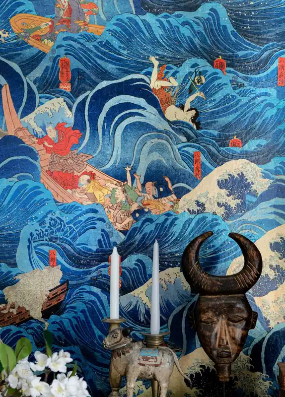 Wandbild The Former Emperor Metallic Blau Preisreduziert