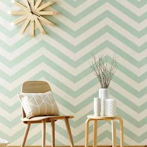 Tapete Zag zig Pastellgrün Begrenztes Angebot