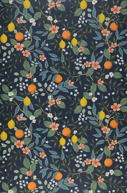 Super-Preis Selbstklebende Tapete Citrus Grove Dunkelblau