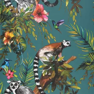 Saisonangebot Tapete Madagascar Wasserblau