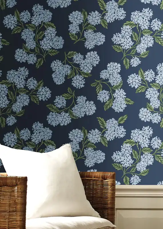 Sonderangebot Tapete Hydrangea Dunkelblau