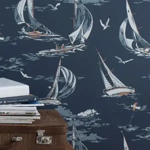 Schnäppchen Tapete Neptunus Dunkelblau