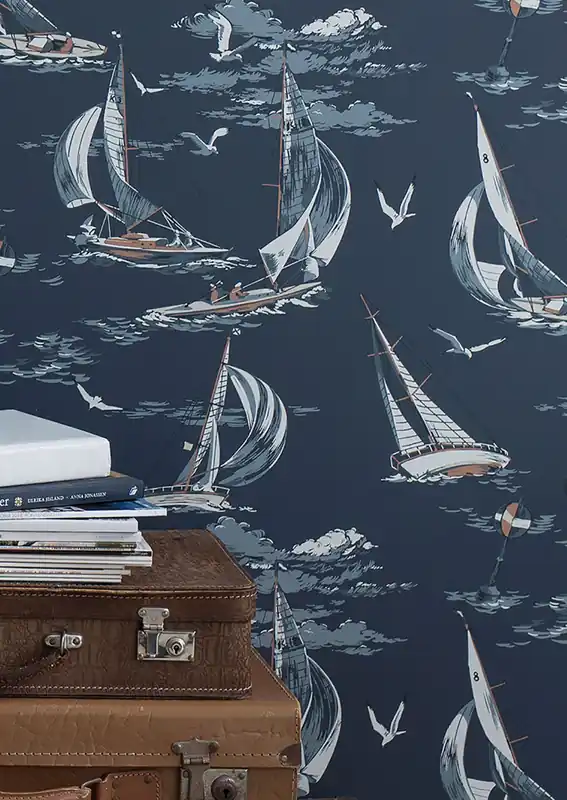 Schnäppchen Tapete Neptunus Dunkelblau