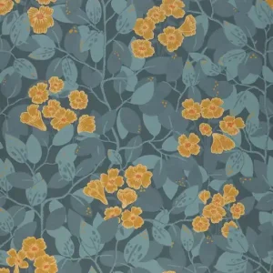 Tapete Hedera Graublau Neu