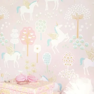 Sichere Zahlung Tapete True Unicorns Zartrosa