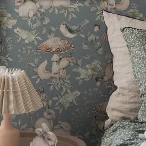 Saisonangebot Tapete Elsa Graublau