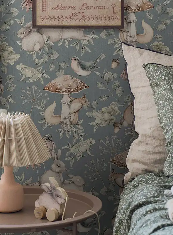Saisonangebot Tapete Elsa Graublau