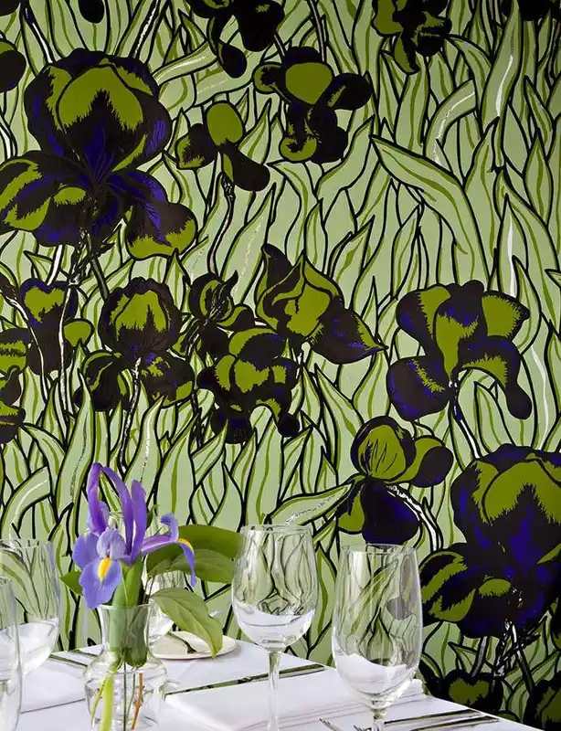 Tapete Iris Hellolivgrün Preiswert
