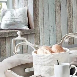 Super-Preis Tapete Old Planks Braun