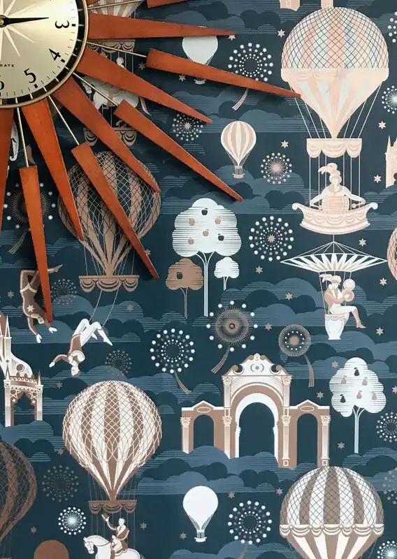 Tapete Rosi Dunkelblau Billig