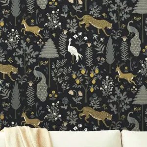 Tapete Menagerie Anthrazit Knallerangebot
