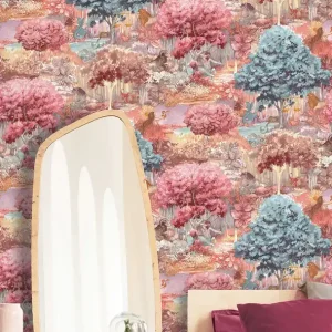 Tapete Zodiac Forest Rosa Expressversand