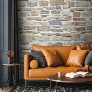 Livingwalls The Wall II, Steinmauer, beige, braun 392511 Sale