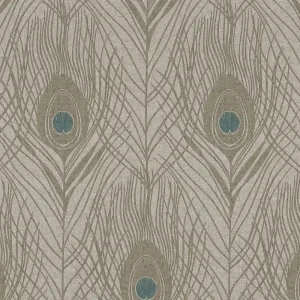 Neue Kollektion Architects Paper Absolutely Chic, Tapete mit Federn, braun, grau 369716