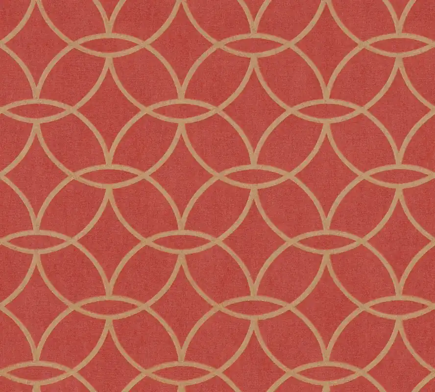 Architects Paper VILLA, Geometrische Tapete, rot, gold 375646 Sonderangebot