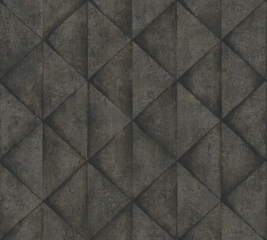 Billig Livingwalls Industrial, Geometrische Tapete, schwarz, grau 377425
