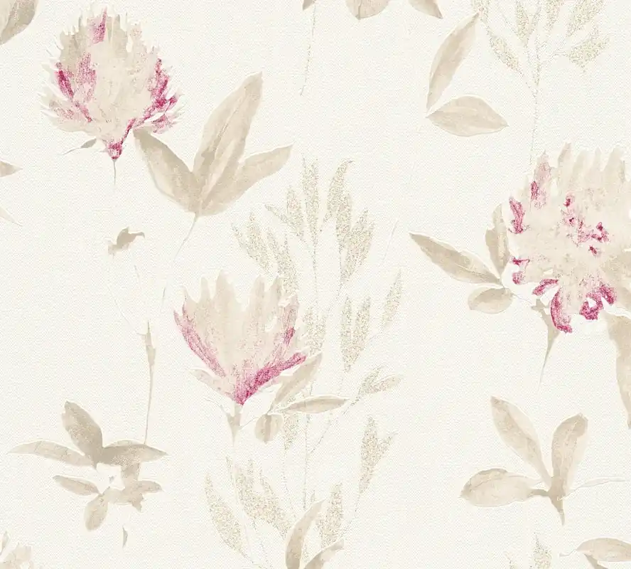 A.S. Création Designdschungel 2 by Laura N., Florale Tapete, beige, lila 344983 Preisknaller