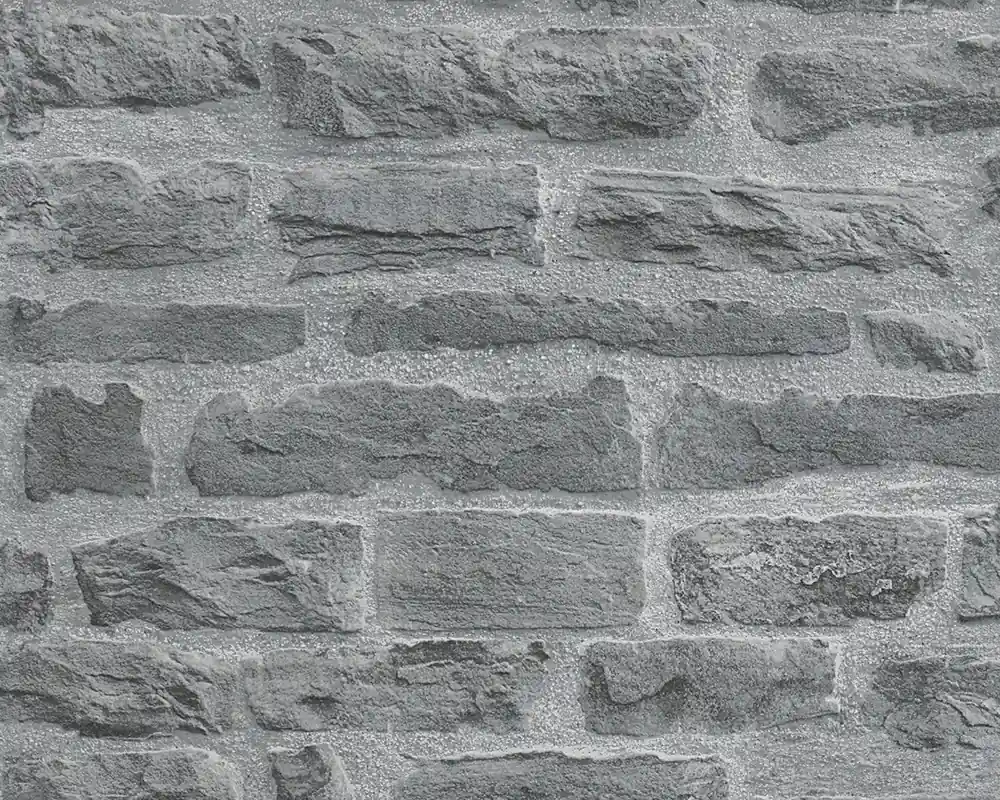 A.S. Création Best of Wood`n Stone 2nd Edition, Steintapete, grau, blau 319442 Preiswert