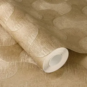 Vliestapete Wellen gold 608151 Beliebt