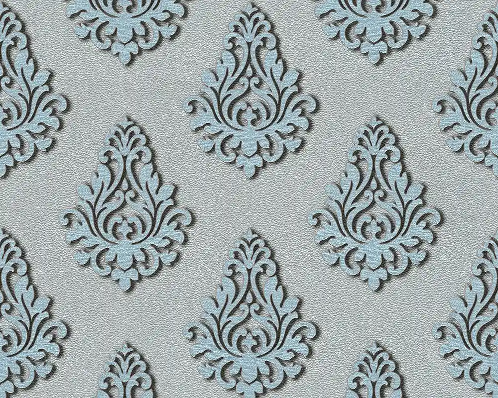 Architects Paper Nobile, Barock Tapete, blau, silber 959816 Schneller Versand