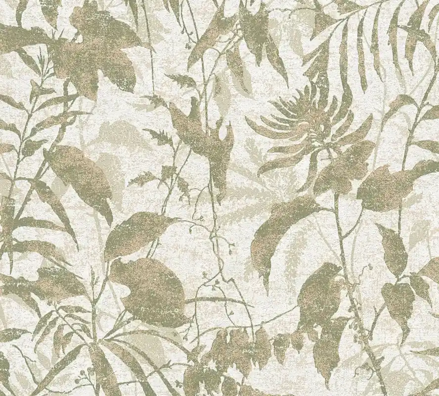 Satintapete, Floral, creme 782031 Preis Gesenkt