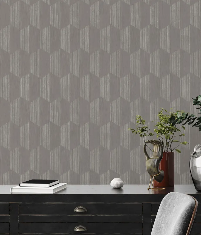 Top-Seller A.S. Création Geo Effect, 3D Tapete, grau, silber 385923
