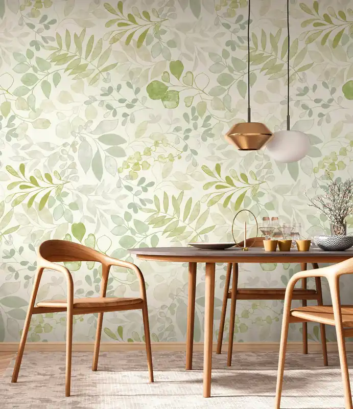 Billig Vliestapete, Blumentapete, creme 396932
