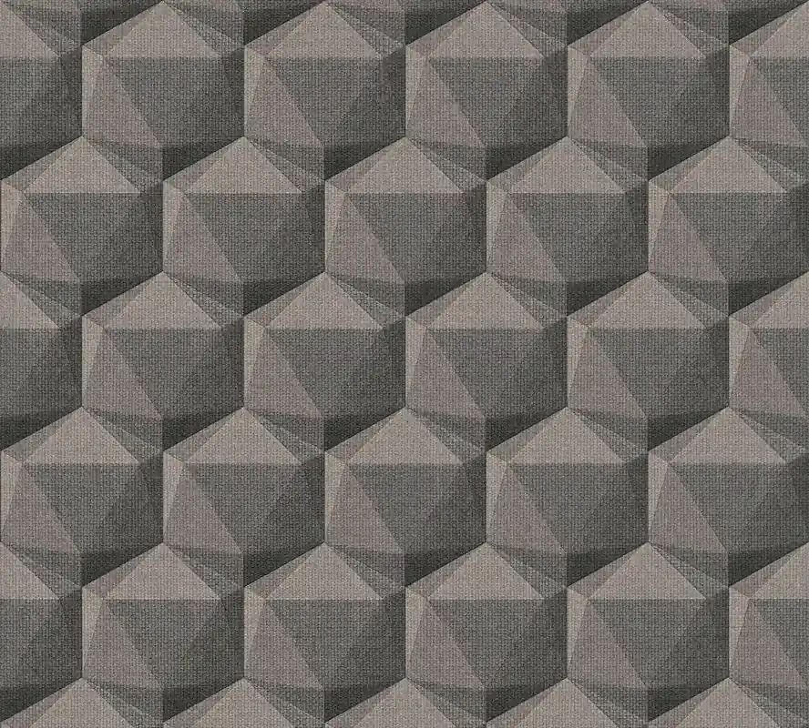 Markenware A.S. Création Nara, Geometrische Tapete, grau, anthrazit 387482