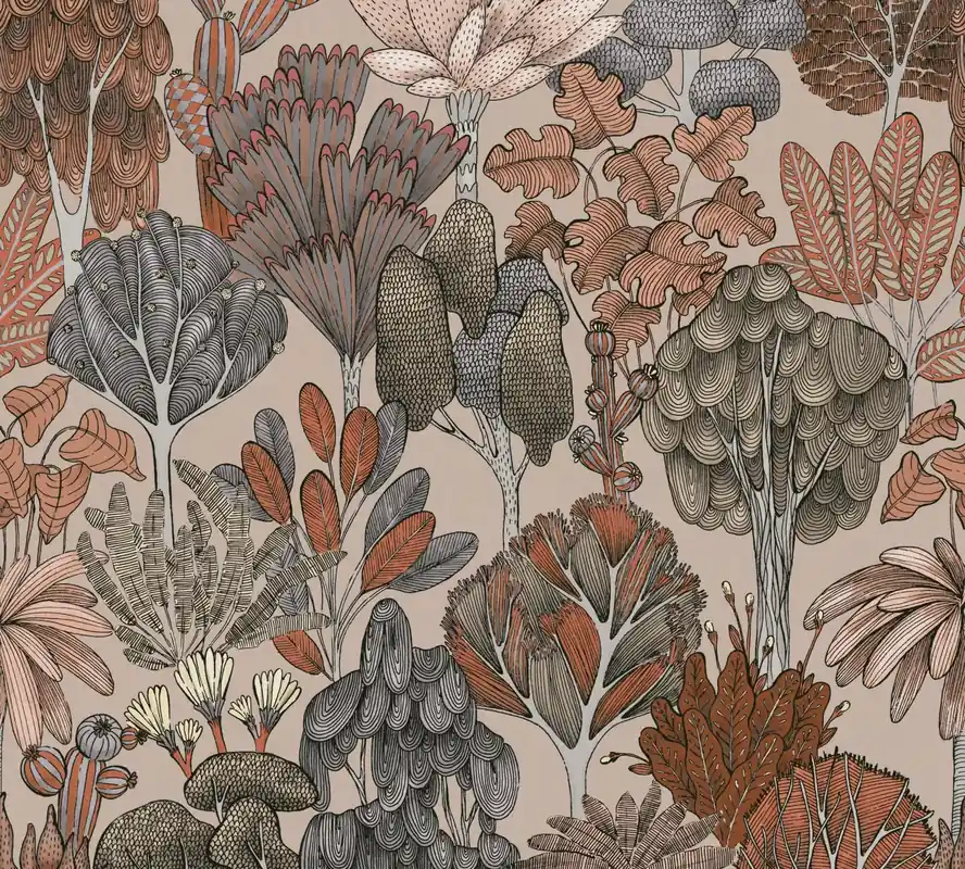 Architects Paper Floral Impression, Dschungeltapete, beige, rot 377575 Bestseller
