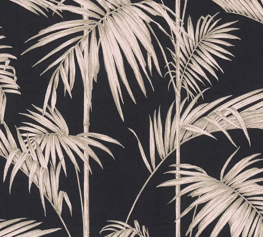Livingwalls Metropolitan Stories, Palmentapete, schwarz, rosa 369191 Neue Ware