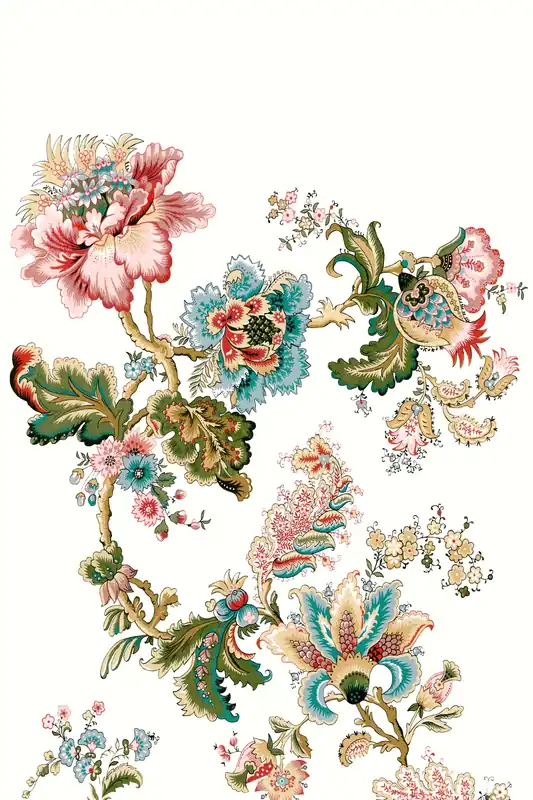 Rasch Sophia, Floral, rot weiß 711837 Markenware