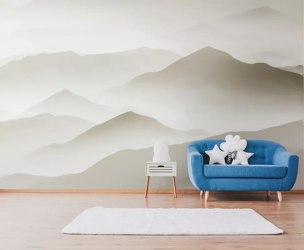 Livingwalls The Wall, Berge, beige, weiß 383081 Ausverkauf