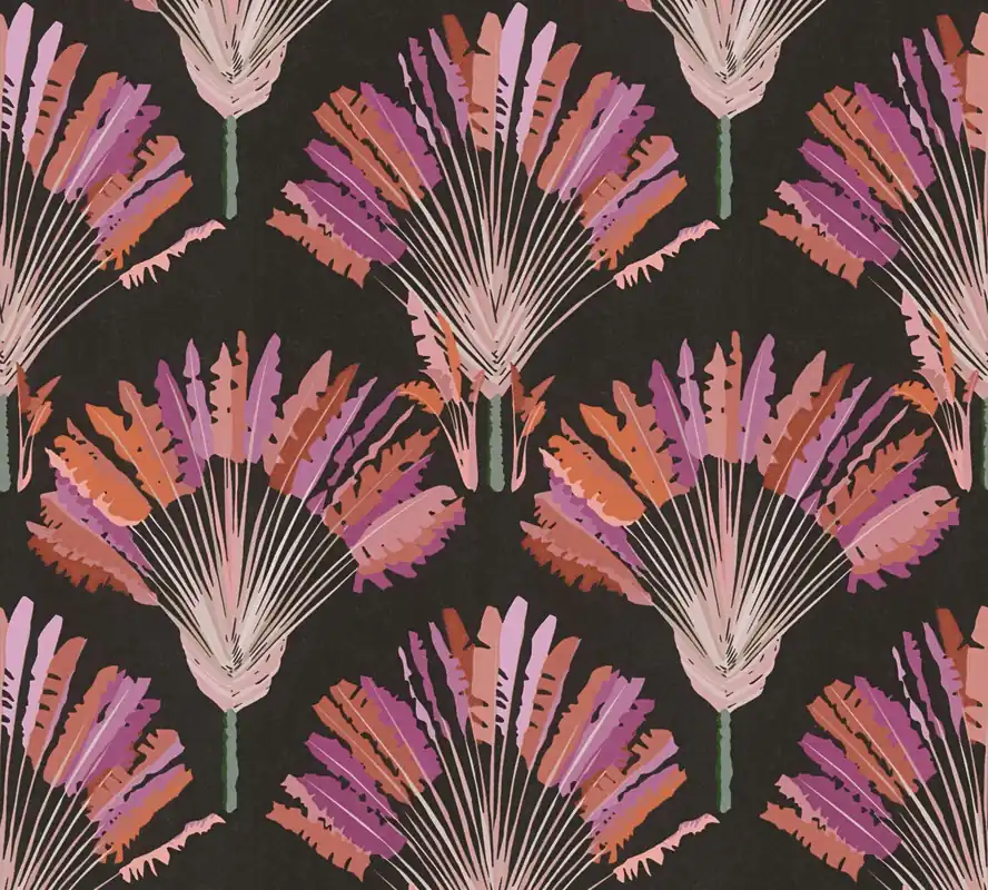 Architects Paper Jungle Chic, Dschungeltapete, schwarz, rosa 377083 Jetzt Bestellen