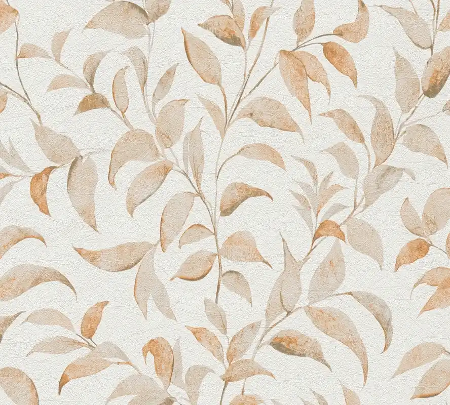 A.S. Création Premium Wall 2, Florale Tapete, weiß, orange 389623 Sonderaktion
