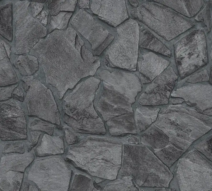 A.S. Création Bricks & Stones, Steintapete, schwarz, anthrazit 389367 Bestseller
