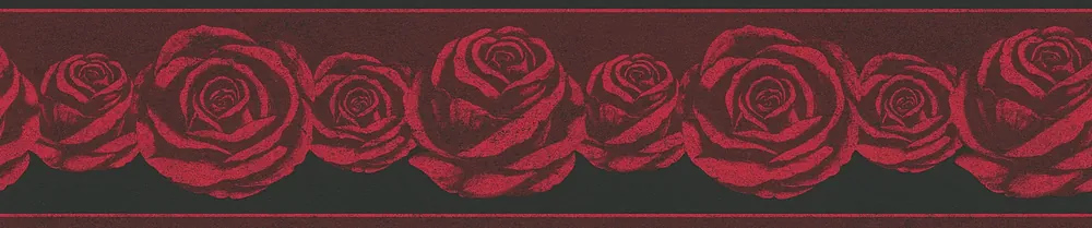 Solange Der Vorrat Reicht A.S. Création Only Borders 10, Florale Tapete, rot, schwarz 368621