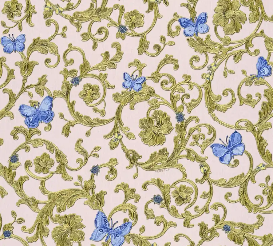 Wochenendangebot Versace wallpaper Versace 3, Design Tapete, gold, blau 343256