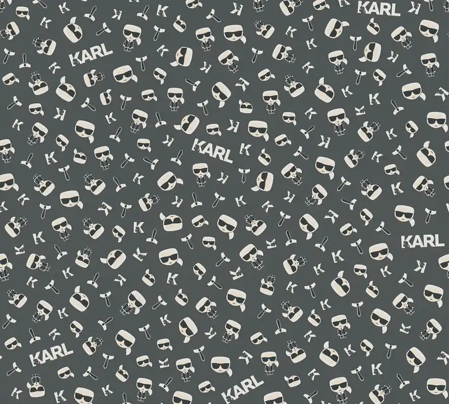 Sale Karl Lagerfeld, Design Tapete, beige, schwarz 378437