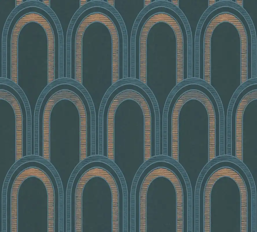 Highlight Architects Paper Arcade, Art Deco, petrol, blau 391763