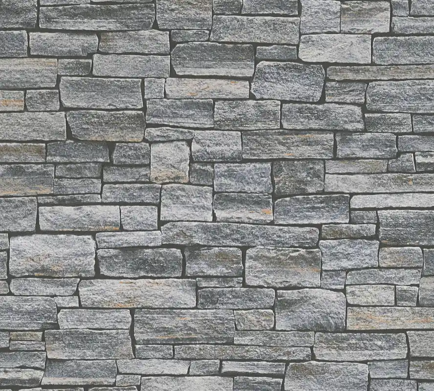 A.S. Création Elements, Steintapete, grau, schwarz 958711 Meistverkauft