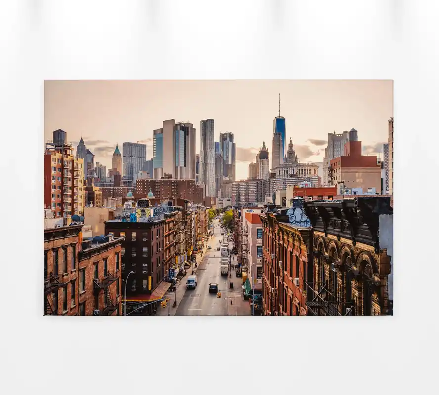 Super-Preis Leinwandbild New York, beige, 90x60 cm DD120325