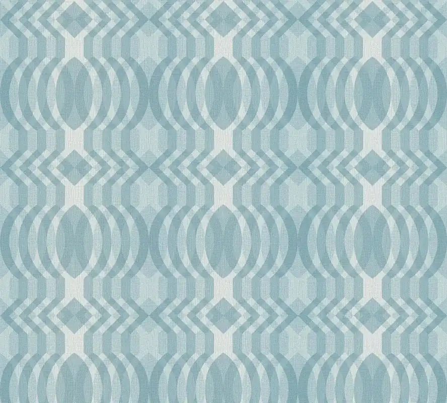 A.S. Création Retro Chic, Grafische Tapete, blau, creme 395342 Solange Der Vorrat Reicht